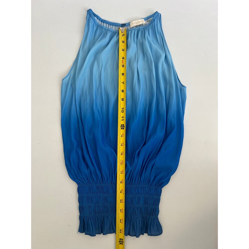 Ramy Brook Lauren Ombre Blue Sleeveless Top Womens Small Beach Coastal Luxe - Picture 8 of 12